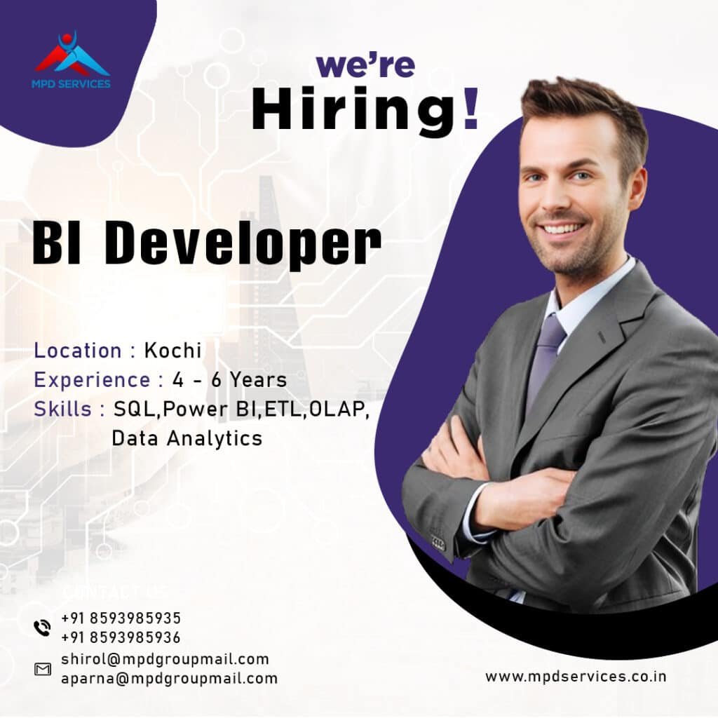We're Hiring BI Developer in Kochi