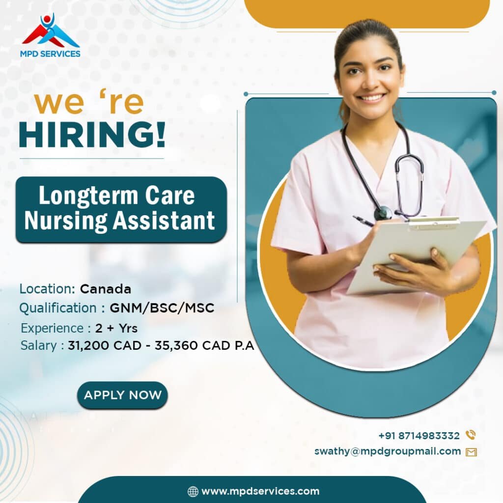 We are looking for LONG TERM CARE NURSES to Canada.