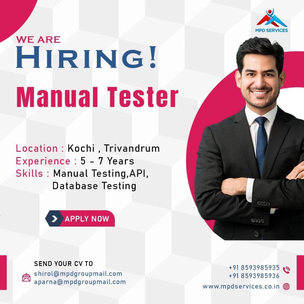 We're Hiring! Manual Tester in Kochi