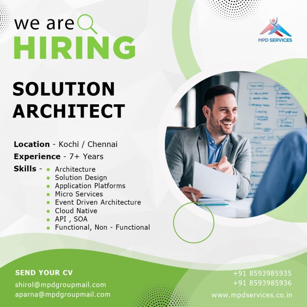 Solution Architect Jobs in Kochi & Chennai