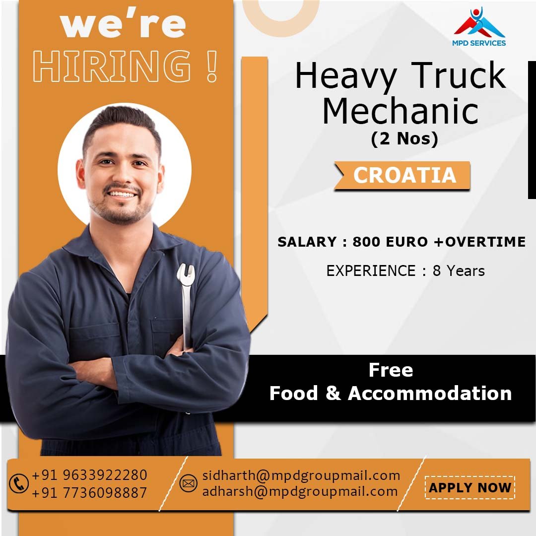 Heavy Truck Mechanic Jobs in Croatia
