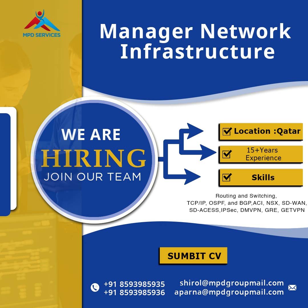 Manager Network Infrastructure Qatar